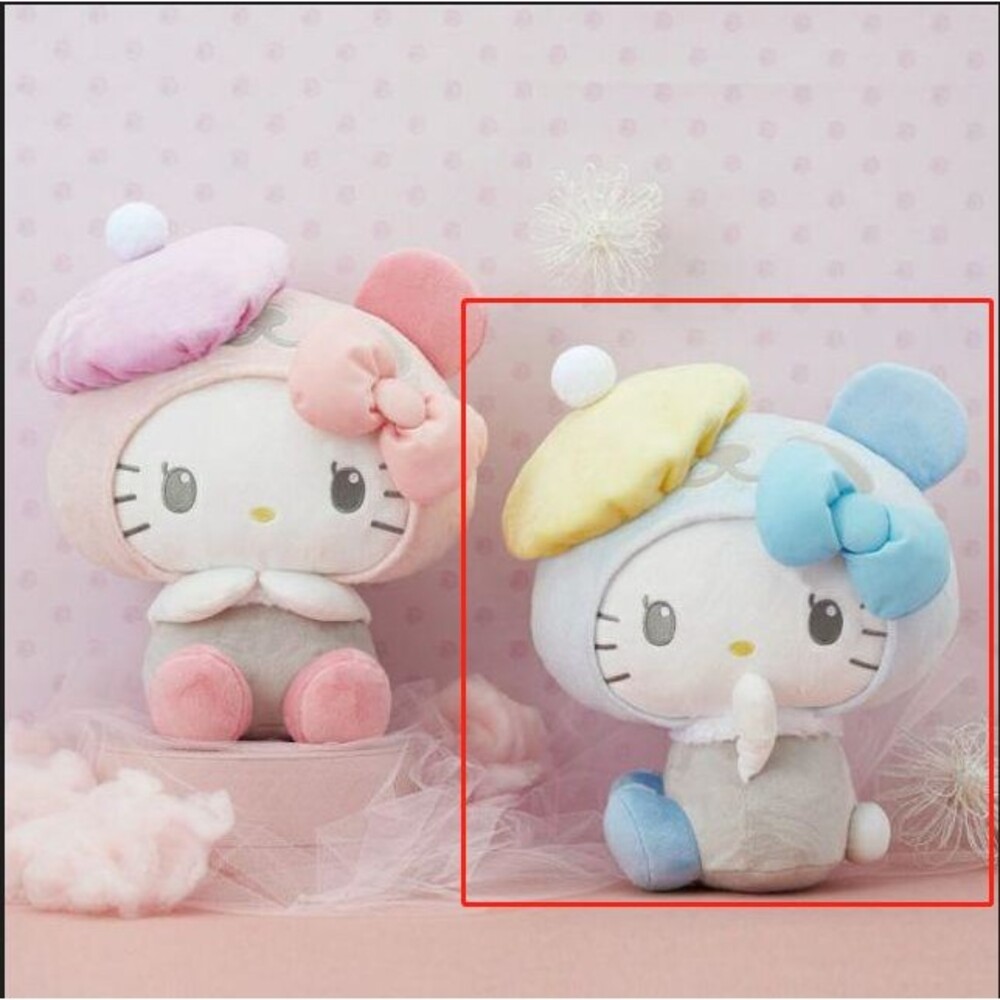 Hello Kitty Panda Flower & Ribbon Plushy